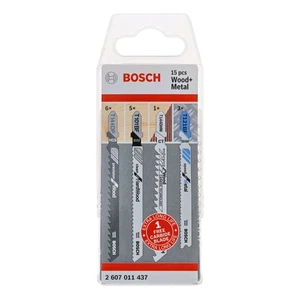 Jeu de lames de scie sauteuse Bosch JSB Wood and Metal lot de 15 - Photo 1/1