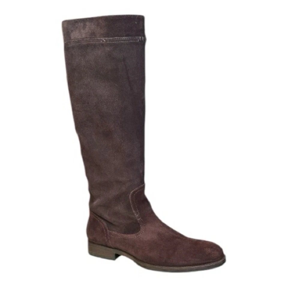 Botas de Montar Vera Wang Etiqueta Lavanda Marrón Gamuza Talla 10.5 Hechas en Italia Foto 1 de 4