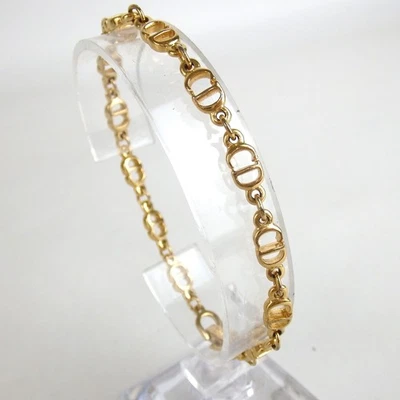 Christian Dior CD Logo Pulsera Metal Usado Foto 1 de 4