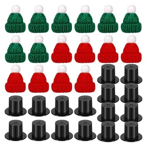 32-Teiliges Puppen--Set, Darunter 16 -Strickmützen für Den Weihnachtsmann u6367 - Bild 1 von 7
