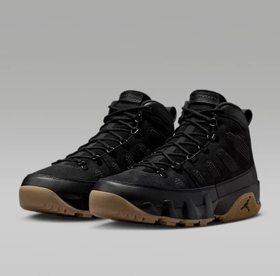 Talla 10 - Bota Hombre Jordan 9 Retro "Negro/Goma Marrón Claro" 2025 ✅ Preventa Foto 1 de 4