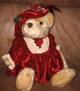 Jointed BRASS BUTTON BEAR Wealth PEARL Fortune Pickford Classy Teddy Vintage - Picture 1 of 1