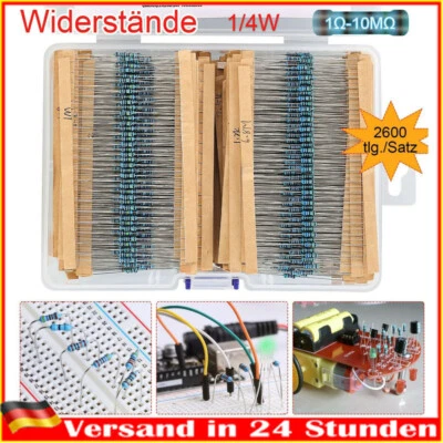 2600pcs Widerstände SET Widerstand Sortiment BOX0,25W ¼ Metallschicht Metallfilm - Bild 1 von 4