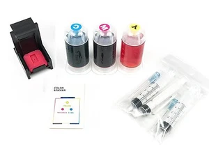 Tri-Color Ink Cartridge Refill Box Kit for HP 60 60XL 61 61XL - Zdjęcie 1 z 1