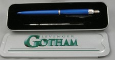 Levenger Gotham Blue & Chrome Rollerball/Ballpoint Pen - New In Box - Germany