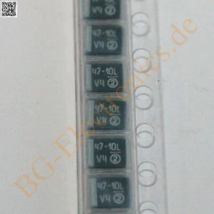50 x 47µF 47uF 10V SMD Tantal Kondensator Capacitor Vishay Case Code: B 50pcs - Picture 1 of 1