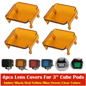 4pcs Protective Lens Cover For 3x3" Led Work Light Bar Spot Flood Pods Fog Lamp - Picture 1 of 80