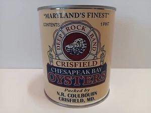 CRISFIELD CHESAPEAK BAY OYSTERS VINTAGE 1 QT. CAN ( RE-POP COLLECTIBLE ) - Picture 1 of 4