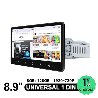 8GB RAM 128GB ROM 8,9 Zoll Touchscreen Android 13 1 DIN CarPlay Autoradio 8 Kern - Bild 1 von 4