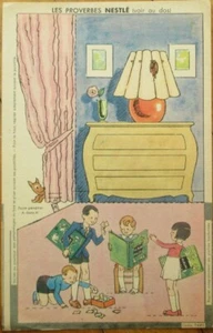 Paper Doll, Nestle Advertising 1930s Child's Toy: Children w/Nestle Albums - Picture 1 of 2