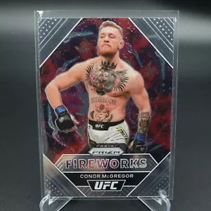 PANINI UFC PRIZM 2021 CONOR MCGREGOR FIREWORKS INSERT CARD NM #1 - Foto 1 di 2