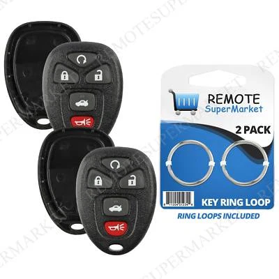 2 Replacement for Buick Allure Lacrosse Cobalt Malibu Remote Key Fob Shell Case Foto 1 de 4