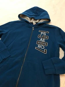 Aeropostale PS NY Boys Youth Size 14 Zip Hoodie Jacket Sweatshirt Blue - Picture 1 of 3