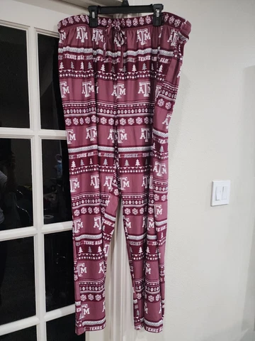 Concepts Sport Men's Maroon Texas A&M Christmas Sleep/Lounge Pants Size XXL Cover