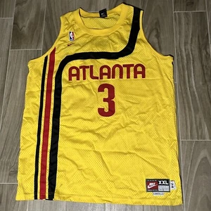 Nike Rewind 1974 Atlanta Hawks #3 SHAREEF Jersey Abdur-Rahim Size 2XL Length +2 - Picture 1 of 9