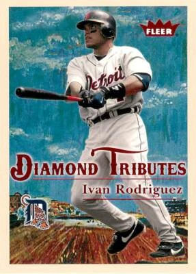 IVAN RODRIGUEZ 2005 Fleer Tradition DIAMOND TRIBUTES #16 Tigers  - Image 1 of 2