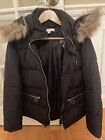 Topshop  Puffer Jacket Faux Fur Hooded Coat Womens Size 4/6
