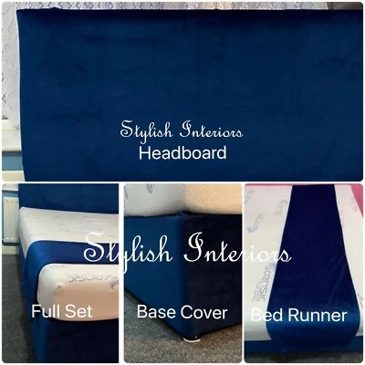 Quality Handmade Soft Plush Velvet Elasticated Divan BedBase OR Headboard Cover - Image 1 of 4