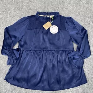 Umgee Shirt Womens Sz S Blue Blouse Casual Workwear Outdoors Ladies - Picture 1 of 12