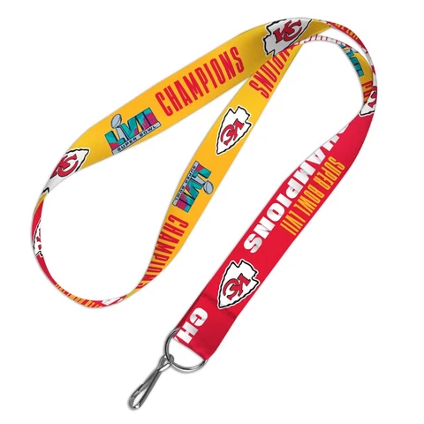 KANSAS CITY CHIEFS SUPER BOWL LVII CHAMPS LANYARD KEY CHAIN 1" WIDTH 20" LENGTH Cover