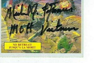MICHAEL J. FITZMAURICE SIGNED 1988 DART VIETNAM WAR #11 - MEDAL OF HONOR - Picture 1 of 1