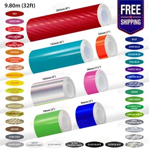 1" 1.5" 2" 3" 4" 6" 8" Vinyl Stickers Adhesive TAPE Pin Stripe Car Truck Decals - Picture 1 of 18