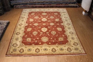 _FEINE_QUALITÄT_HANDGEMACHT_TEPPICH_ 8' X 11' GEKNOTET ROSTFARBEN PFLANZLICH GEFÄRBTE WOLLE - Bild 1 von 10