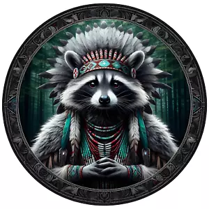 Raccoon Totem Decal - Spirit Animal Decal - Native American Totem Decal - Picture 1 of 1