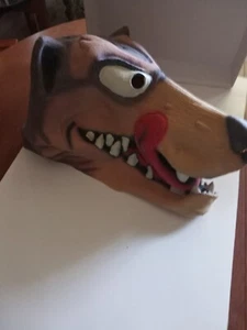 Hungry Wolf Latex Mask Adult Size Big Bad Little Red Riding Hood Face Fairy Tale - Picture 1 of 3