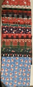 18 Pc Christmas Fabric Squares Sewing Patchwork Quilt Precut Fabric - Picture 1 of 1