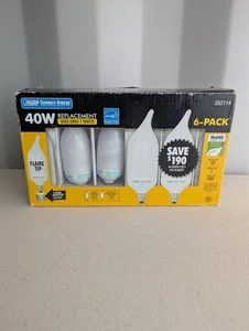 Feit Electric Flame Tip 28214 Replacement Smart Bulb Soft White 40 Watt 6 PACK - Picture 1 of 5