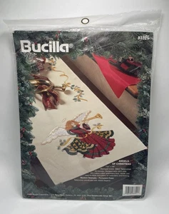 Vintage Bucilla Angels of Christmas Tischläufer gestempelt Kreuzstich Set 83321 - Bild 1 von 3
