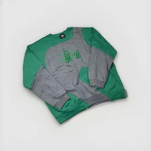 Stüssy Sweatshirt Rework-Style Original (XL) Grün&Grau - Bild 1 von 3
