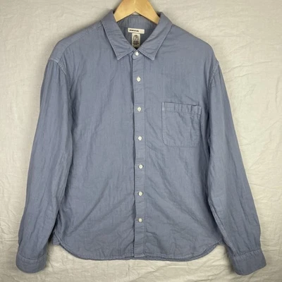 Hiroshi Kato Shirt Mens 2XL Blue The Ripper Double Gauze Long Sleeve Made In USA - Image 1 of 4
