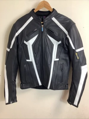 Ladies Spada Leather Jacket Black White UK12 Medium Sport Race Women’s Motorbike - Image 1 of 4
