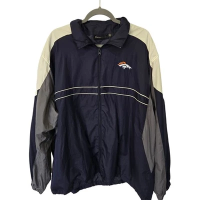 Chaqueta cortavientos Denver Broncos Dunbrooke SI para hombre cremallera completa ligera talla 2XL Foto 1 de 4