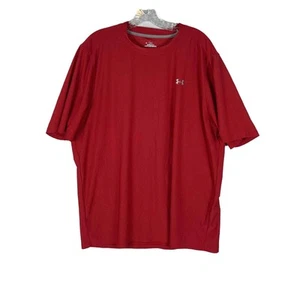 Under Armour HeatGear T Shirt Large Red Performance Activewear Workout - Picture 1 of 5