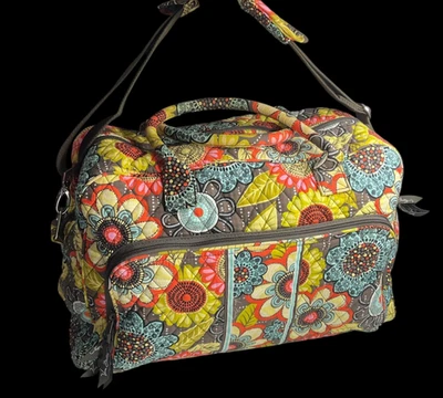 Vera Bradley Flower Shower XL Bolsa de Viagem Viajante/Fim de Semana APOSENTADA - Imagem 1 de 4