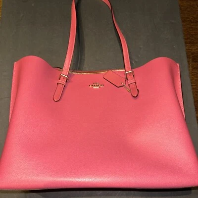 Pristine COACH MOLLIE 1671 Double Face Leather TAFFY PINK LARGE TOTE Shoulderbag - Image 1 of 4