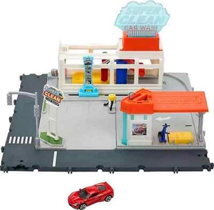 Matchbox Action Drivers Super Clean Car Wash Playset With 2020 Corvette C8 - Picture 1 of 4