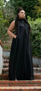 Jumpsuit Damen schwarz weites Bein - Bild 1 von 3