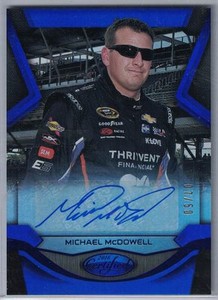 2016 CERTIFIED SIGNATURES MIRROR BLUE MICHAEL MCDOWELL #7/50