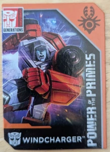 HASBRO TRANSFORMERS GENERATIONS POWER OF THE PRIMES WINDCHARGER CARD - Picture 1 of 1