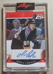 2021 Pro Set Leaf Hockey Mario Lemieux Auto /12 Pittsburgh Penguins Autograph