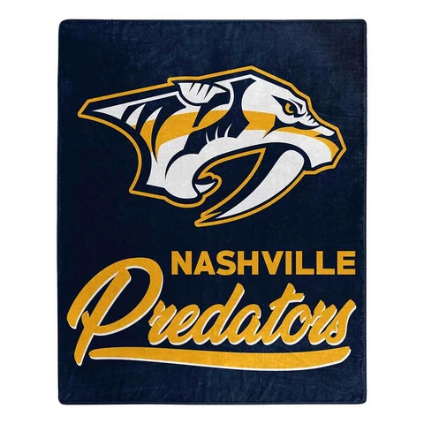 Nashville Predators NHL 50" x 60" Signature Raschel Throw Blanket Cover
