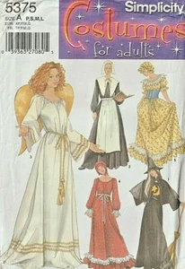 DISFRACES DE ÁNGEL/BRUJA/PRADERA/COLONIALES/PURITANOS -Simplicity 3723 Misses Talla P-L - Imagen 1 de 2