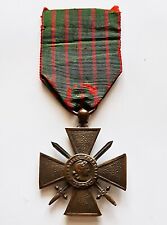 Authentic Original WW1 France Military Army Medal Croix De Guerre 1914 1917