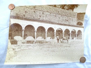 ANTIQUE PHOTOGRAPH 1890 VINTAGE PHOTO TODI UMBRIA SOUVENIR FURNITURE IDEA X FRAME - Picture 1 of 2