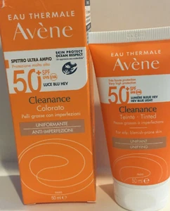 Avene Sun Cleanance Solar Tinted Sunscreen SPF50+ 50ml For Oily Skin Exp.01/2026 - Picture 1 of 3