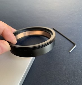 52.5mm to M65x1 thread adapter  with projection Circle SLIM